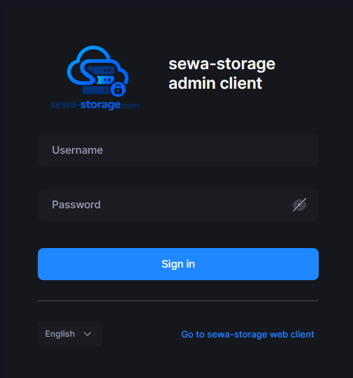 sewa-storage web login